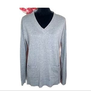 Mason Jules grey knit tunic top with Pockets